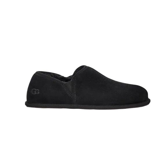 UGG Scuff Romeo II Slippers Men 13 Black Suede/Sheep Comfy Retro Cottage NWOB - Picture 2 of 10